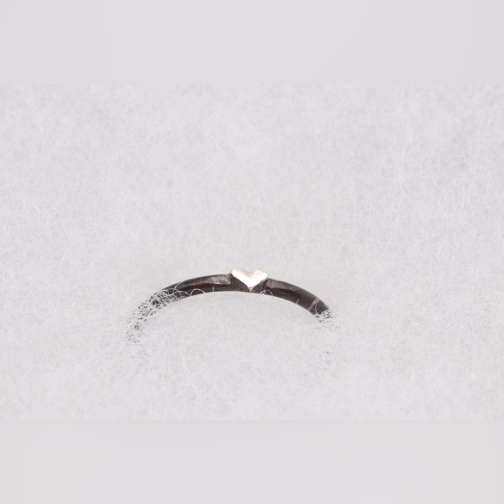 Sterling Silver Tiny Heart Ring Size 7.5 | Minimalist Stackable | Handmade - NWT - Picture 15 of 15
